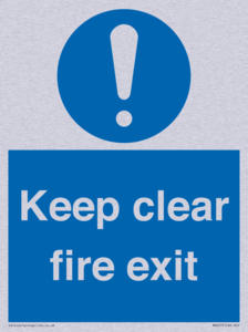Keep Clear Fire Exit